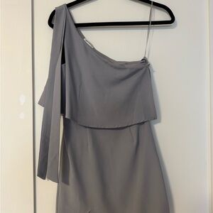 Superdown Lavender Gray One-Shoulder Dress